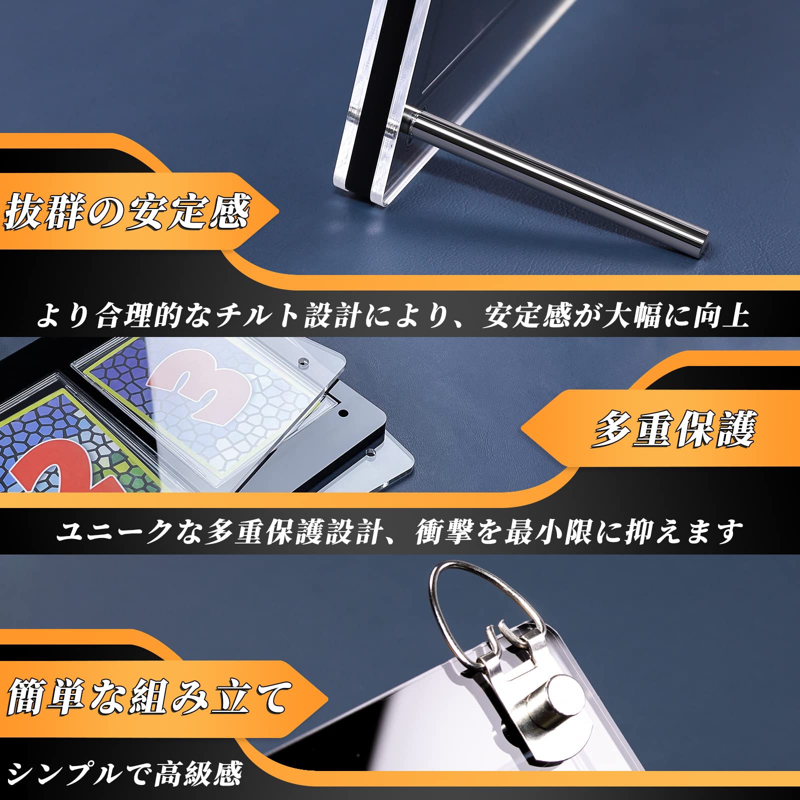 Amazon | Goreson 4連ブラックディスプレイケース スクリューダウン