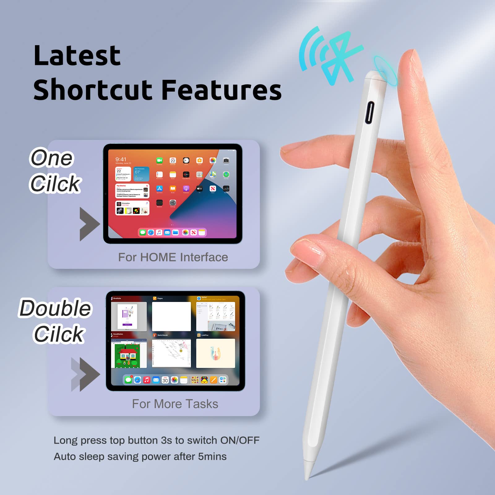 Amazon.com: Stylus Pencil for iPad Air 4th/5th Gen,Evach Wireless