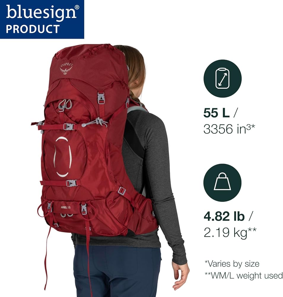 Amazon.com : Osprey Ariel 55L Women's Backpacking Backpack