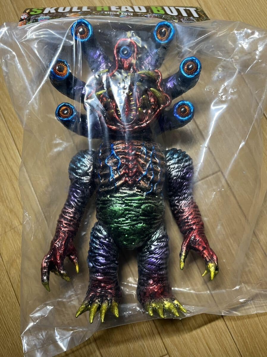 蓄光 ギガラメ スカルヘッドバット 2体セット ソフビ 蓄光 ギガラメ