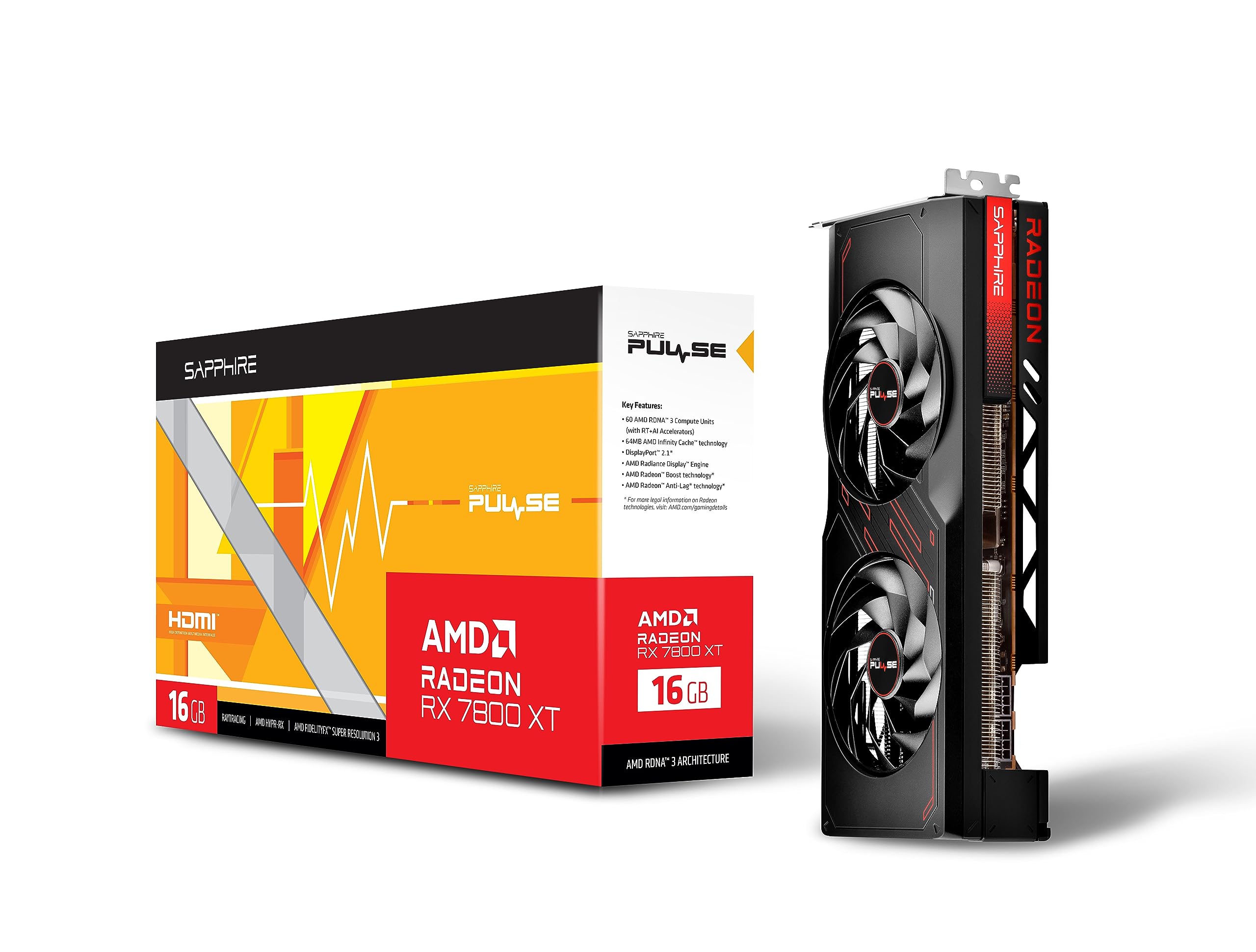 Amazon.com: Sapphire 11330-02-20G Pulse AMD Radeon RX 7800 XT