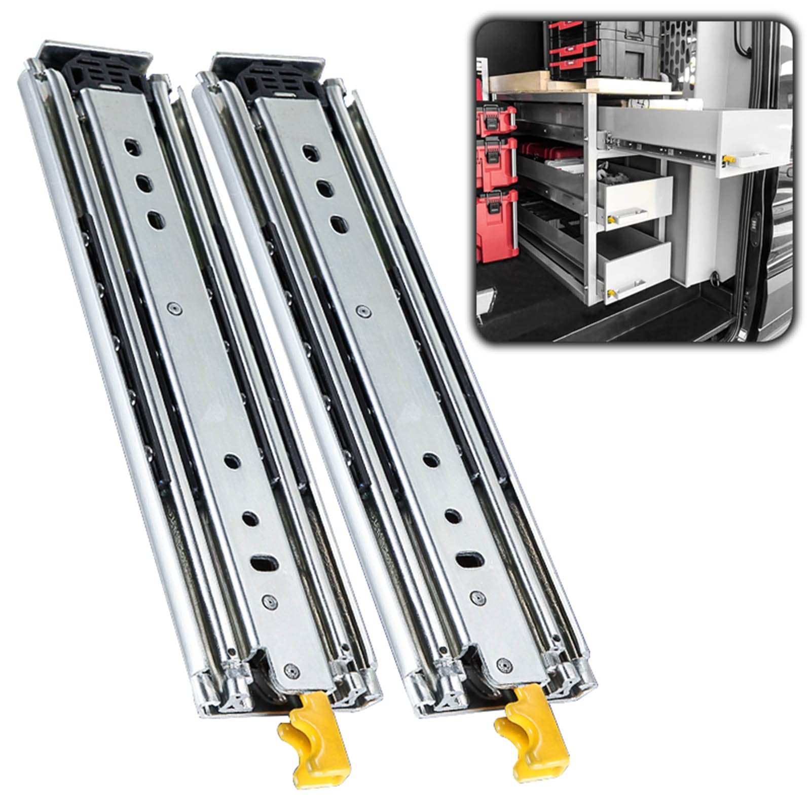 Amazon.co.jp: 超重量用引き出しスライドレール ロック付 1000 1100