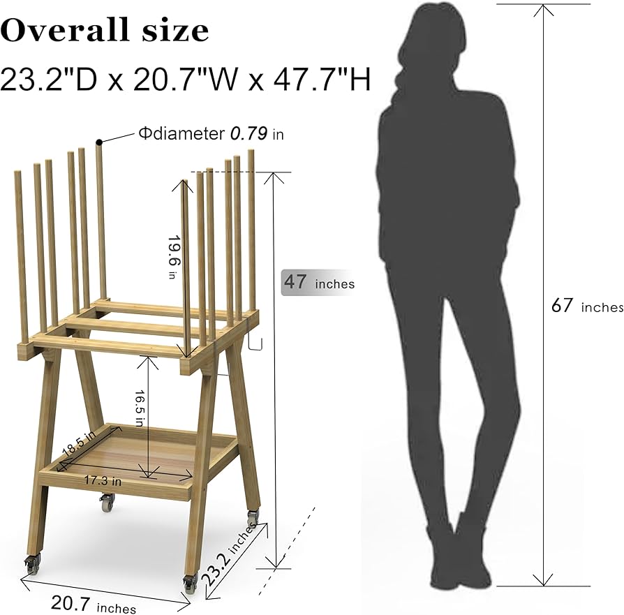 Amazon.co.jp: アート収納ラック キャスター付き収納オーガナイザー