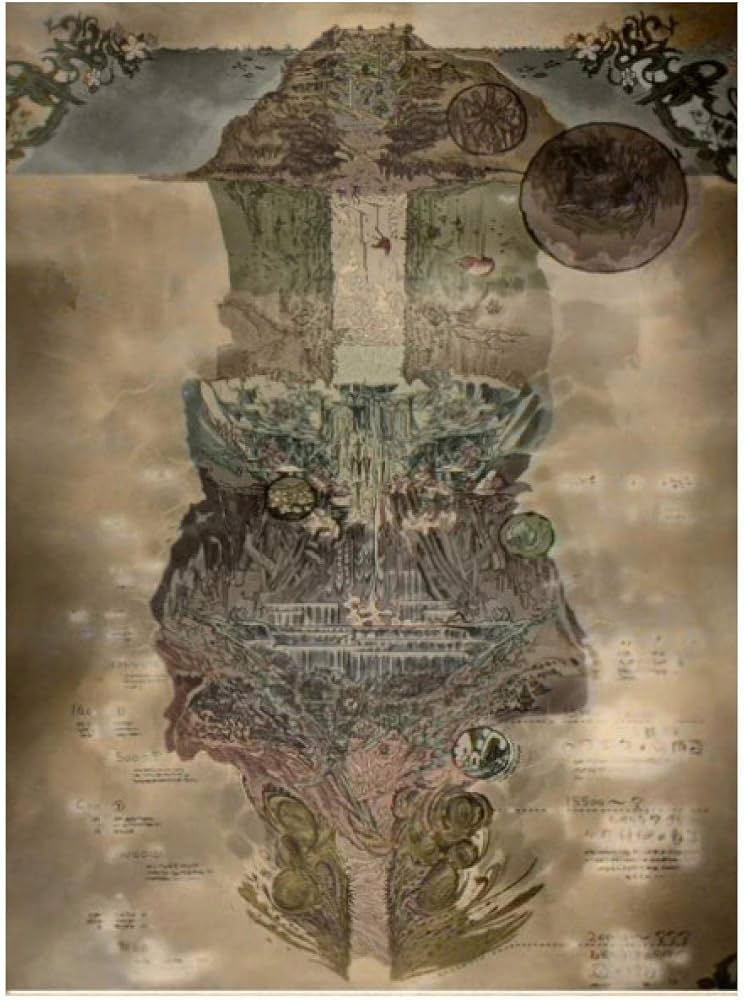 1/6まで】メイドインアビス 奈落見取り図 B2ポスター&マグネット3個