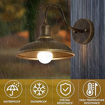 Amazon.co.jp: ヴィンテージ屋外 IP54 防水壁取り付け用燭台 9.4