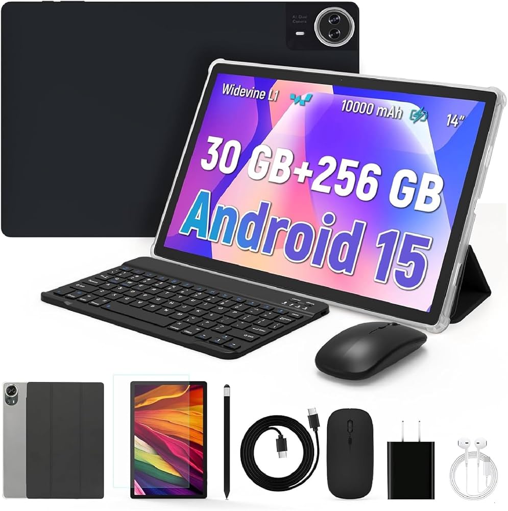 Amazon.co.jp: Android 15 タブレット 14インチ FHD 1920*1200 IPS大