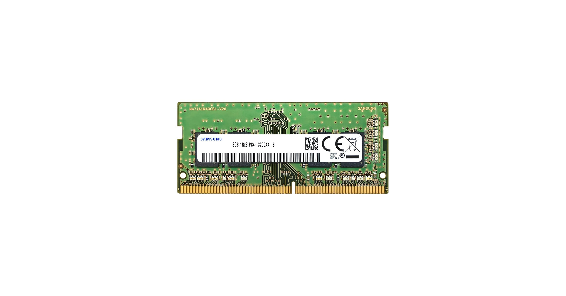 Samsung 8GB DDR4 3200MHz PC4-25600 (PC4-3200AA) CL22 SODIMM 1Rx8