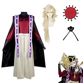 神併良品] 童磨 コスプレ ウィッグ付き 上弦之? 鬼滅の刃 コスプレ衣装