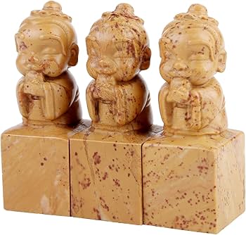 Amazon.co.jp: 【MLMK】篆刻 印材 寿山石 たかやまき 孔子像 孔聖人 至