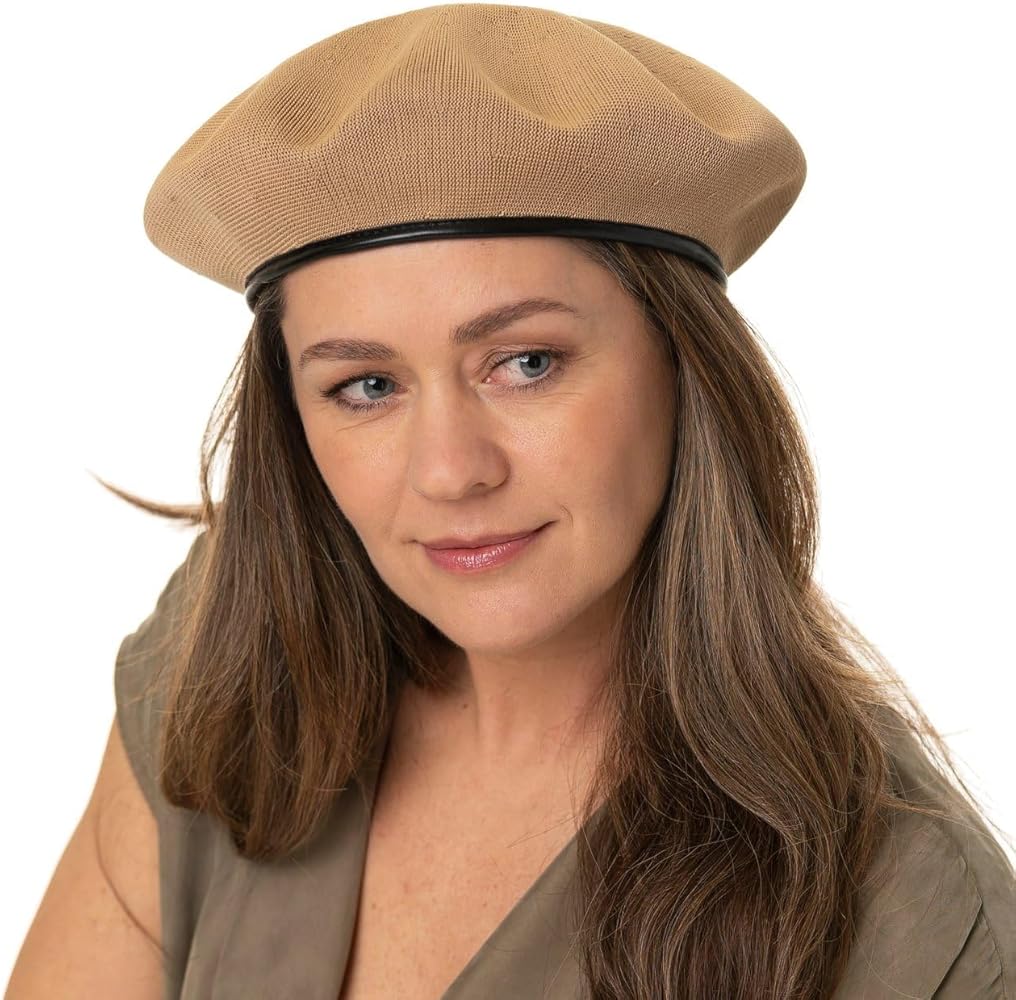Kangol Tropic Monty Beret - Oat/S Beige at Amazon Women's Clothing