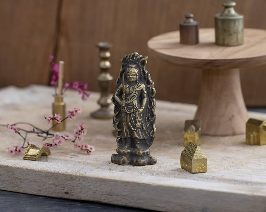 Amazon｜仏像 不動明王（小7.5cm/古美金）仏師：渡辺景秋 原型＿（酉年