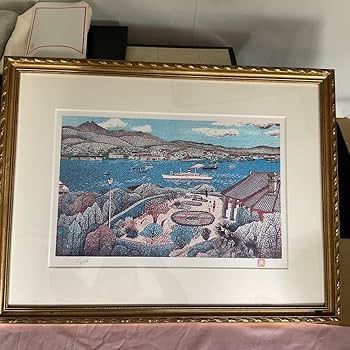 山下清]皇居前広場[リトグラフ]