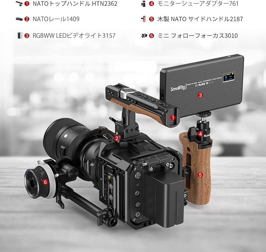Amazon | SmallRig ミニフォローフォーカス F40 滑り止め 汗を防ぐ