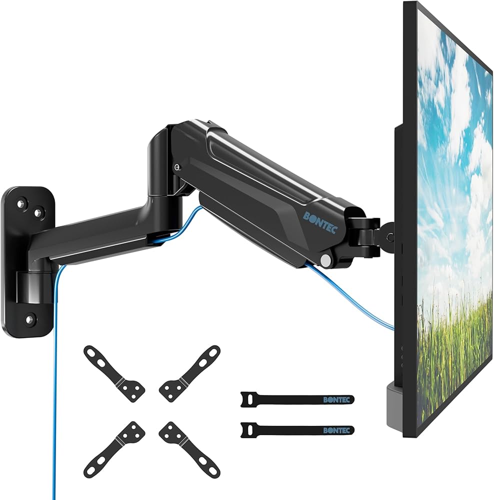 Amazon.com: BONTEC Monitor Wall Mount Arm, VESA Gas Spring Height