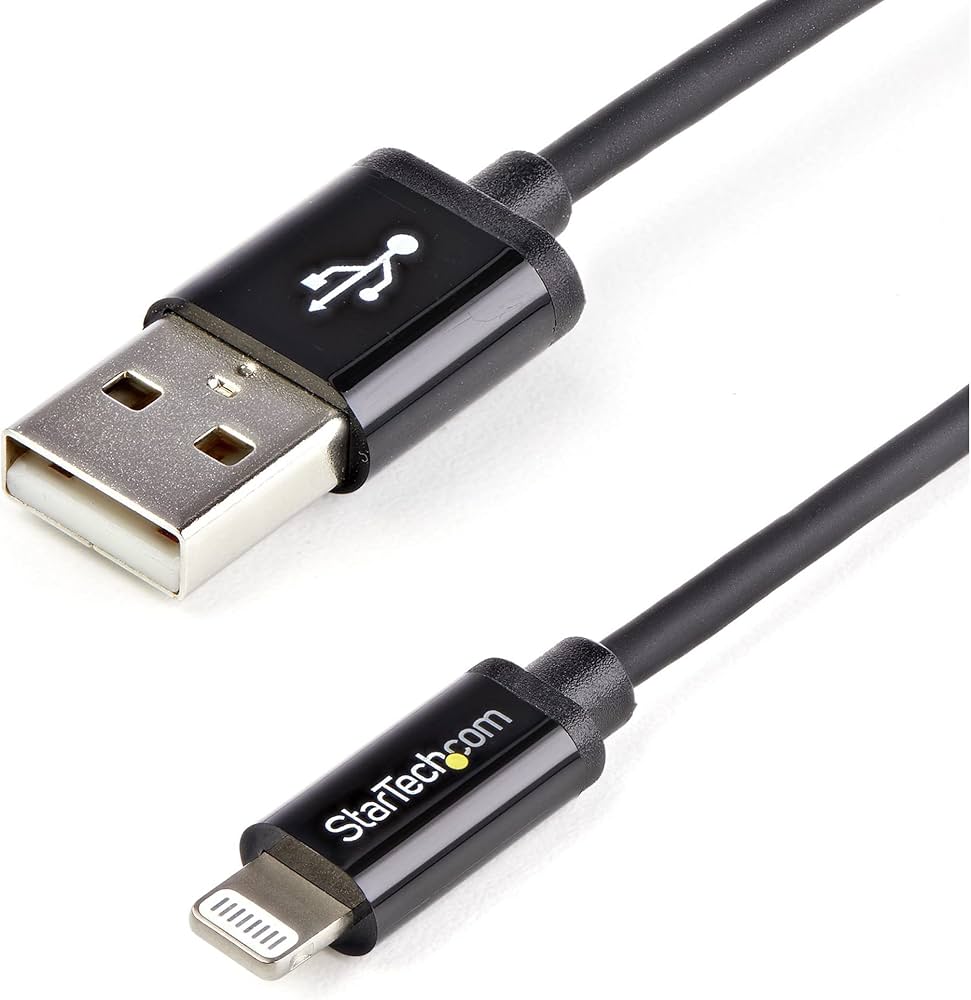 Amazon.com: StarTech.com 1m (3ft) Black Apple 8-pin Lightning