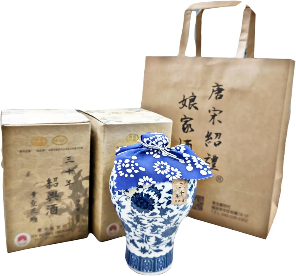 Amazon.co.jp: 唐宋紹禮 幻し 30年熟成 紹興酒 青壺花彫 500mlX 1