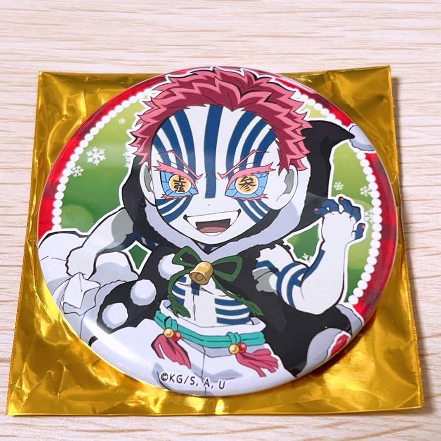 鬼滅の刃 缶バッジ 猗窩座9点セット お楽しみくじ 鬼