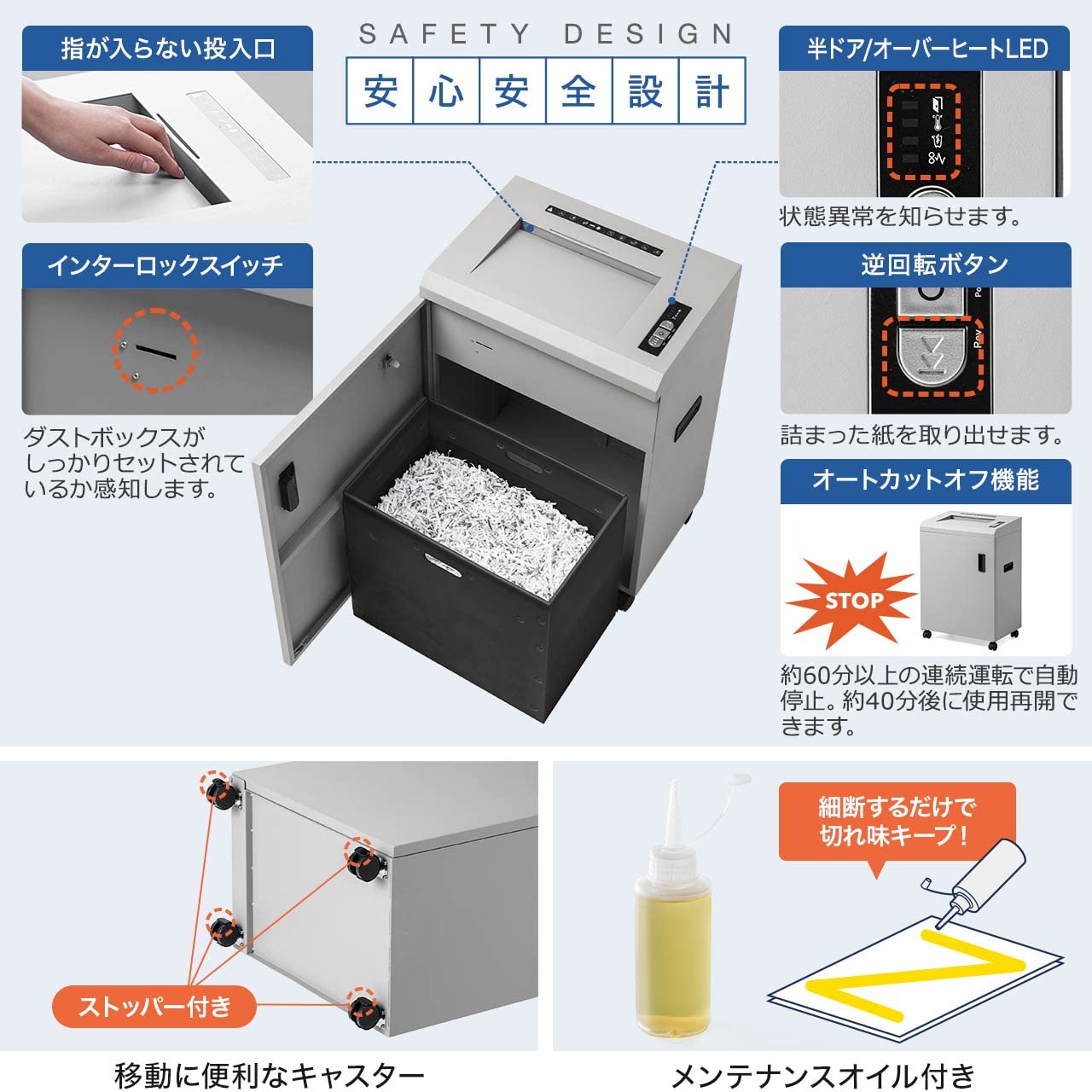 Amazon.co.jp: サンワダイレクト シュレッダー 業務用 電動 A3 / A4 大