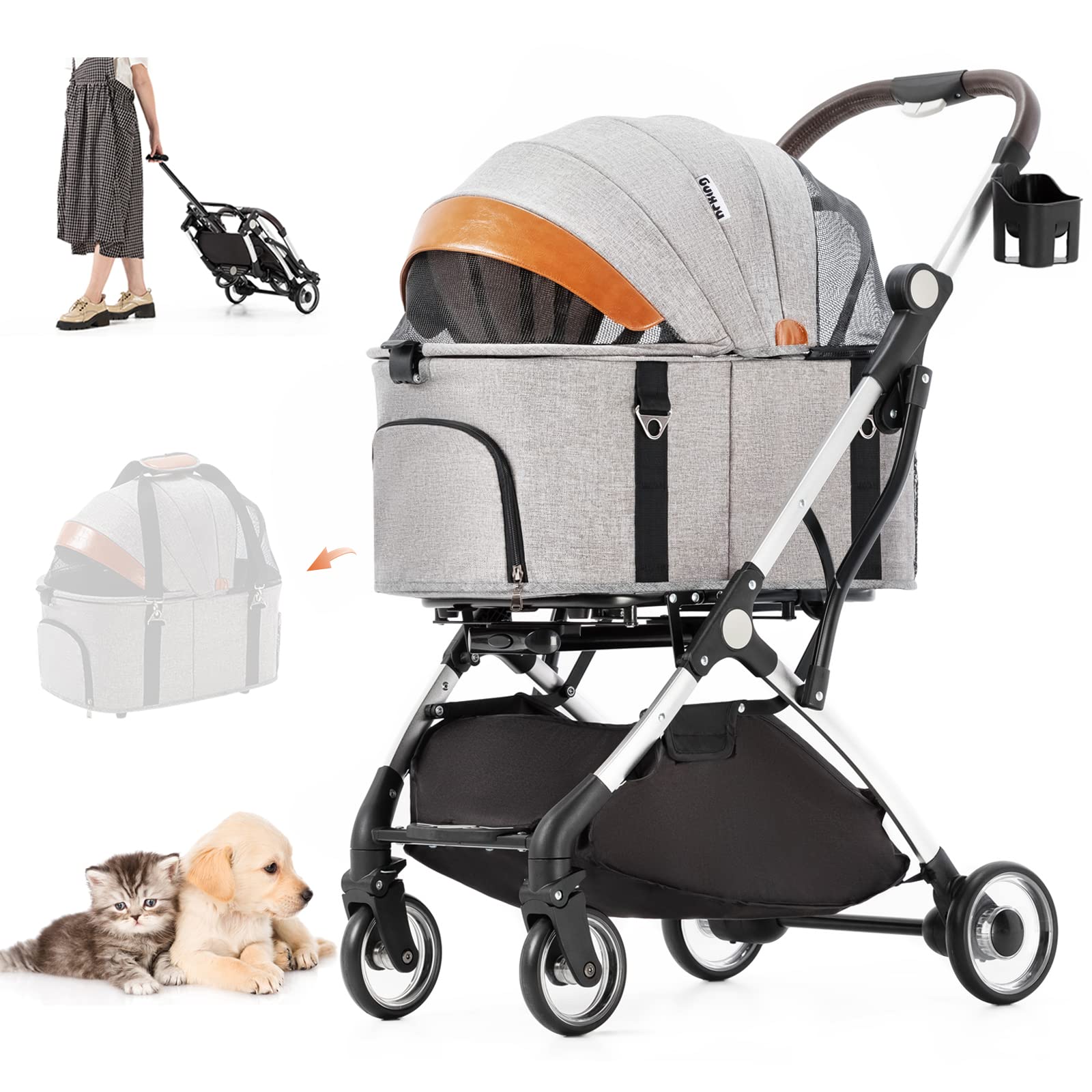 Amazon.co.jp: HRking.HANRAY 分離型 折りたたみ ペットカート 3way