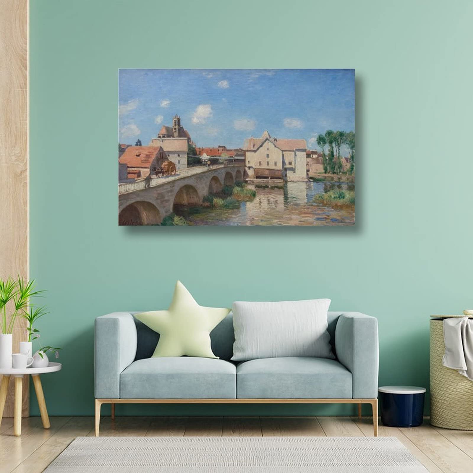 アルフレッド・シスレー 、Alfred Sisley、秋のモレの橋、希少画集画