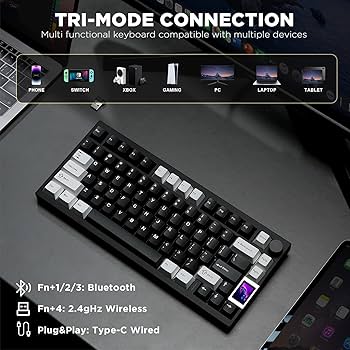 Amazon.com: YUNZII AL80 Wireless Mechanical Keyboard,Full Aluminum