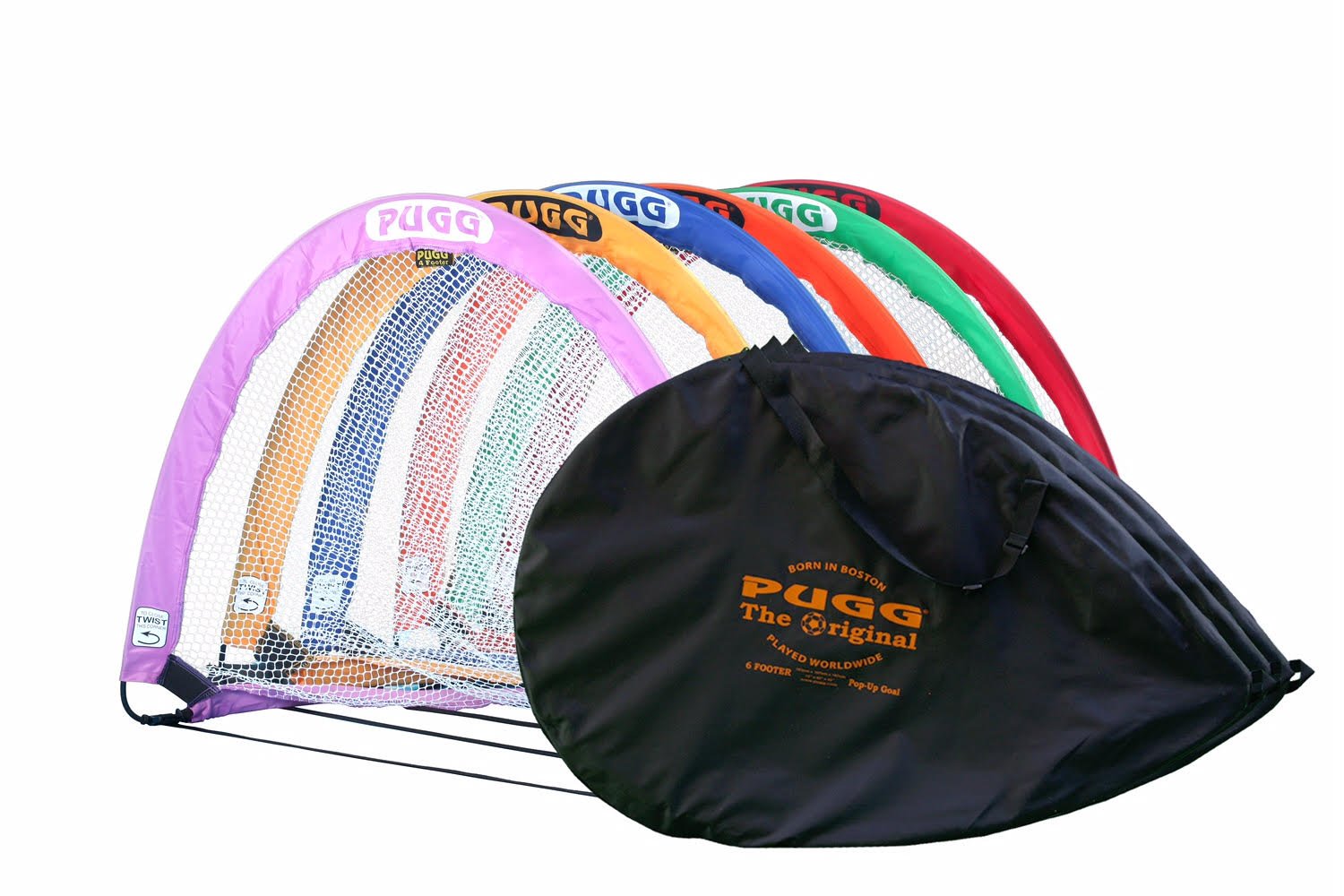 パグPUGG 6フィート ポップアップサッカーゴール幅183cm折りたたみ式