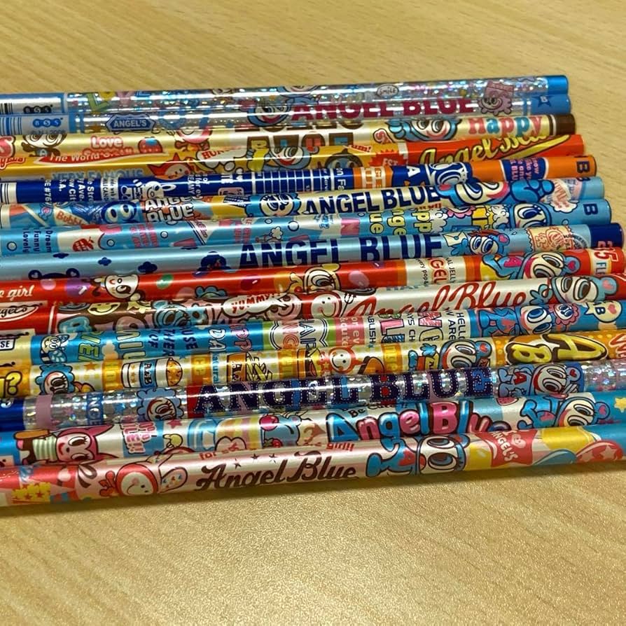 Amazon.co.jp: 平成レトロ ANGELBLUE エンジェルブルー 鉛筆 えんぴつ