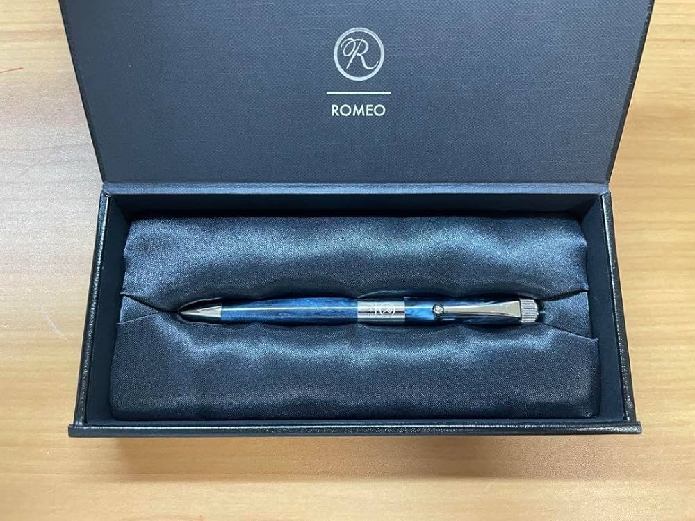 完全未使用 Romeo no.3 イタリアンブルー ボールペン ケース付き ROMEO