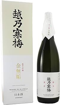 Amazon.co.jp: 『越乃寒梅金無垢』純米大吟醸1800mlカートン入り