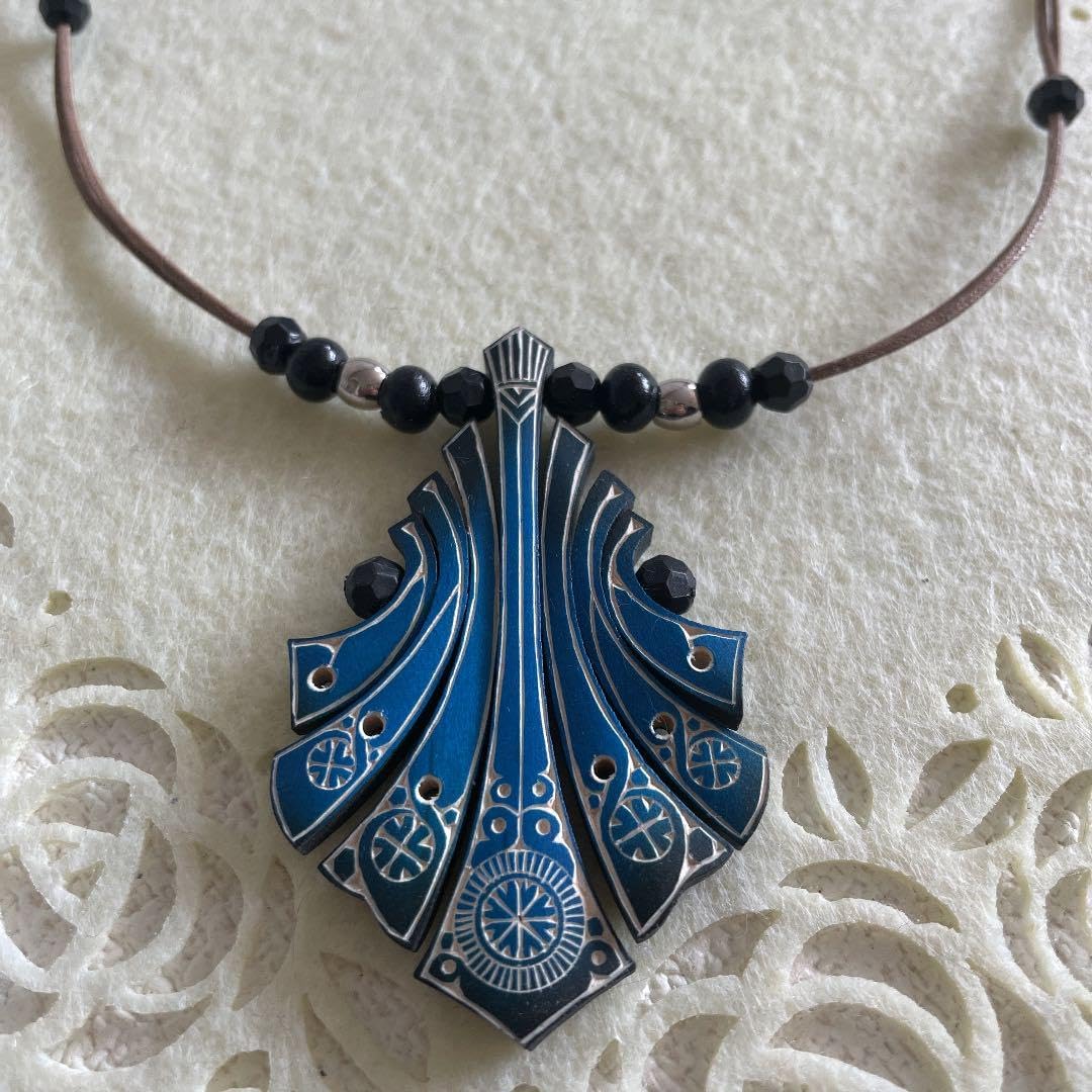 アマゾナイト・ムーンストーン 天然石マクラメ編みペンダント