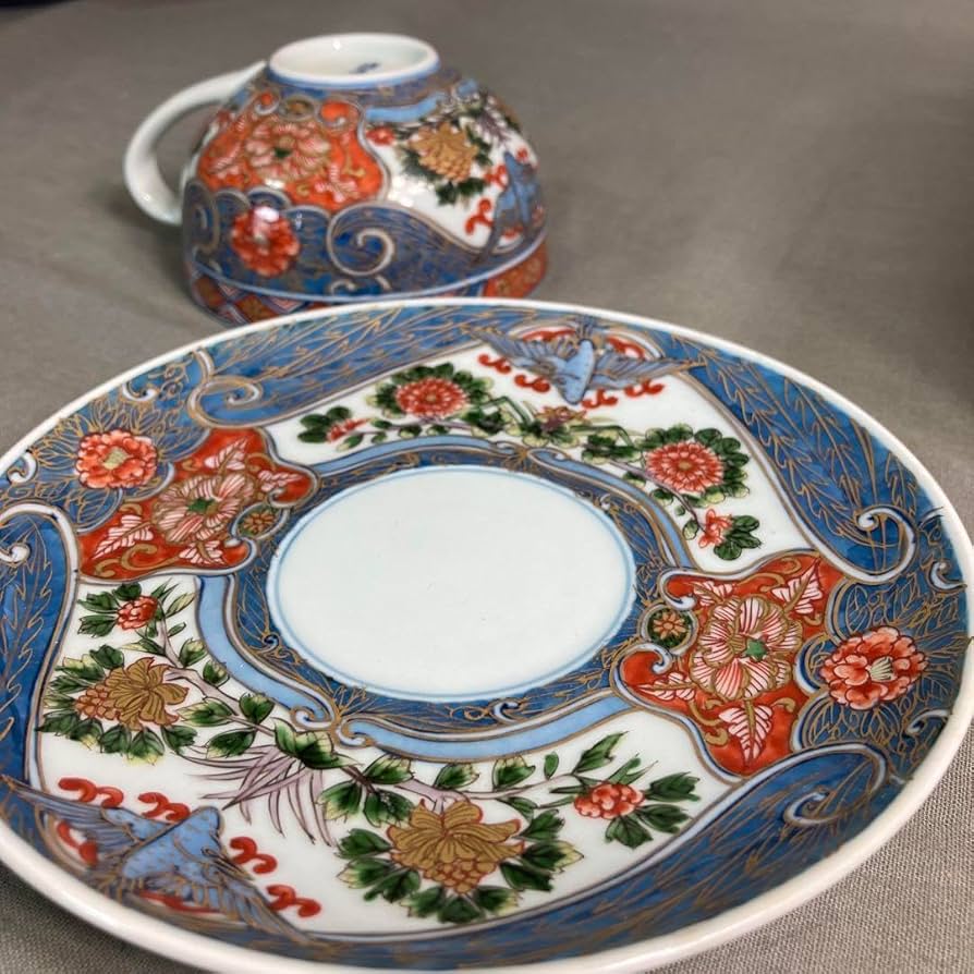 源右衛門】古伊万里の伝統日本の銘窯源右衛門作染付花鳥図小鉢五客揃