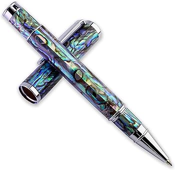 Amazon | LACHIEVA LUX 素敵な美しい貝殻 アワビローラーボールペン