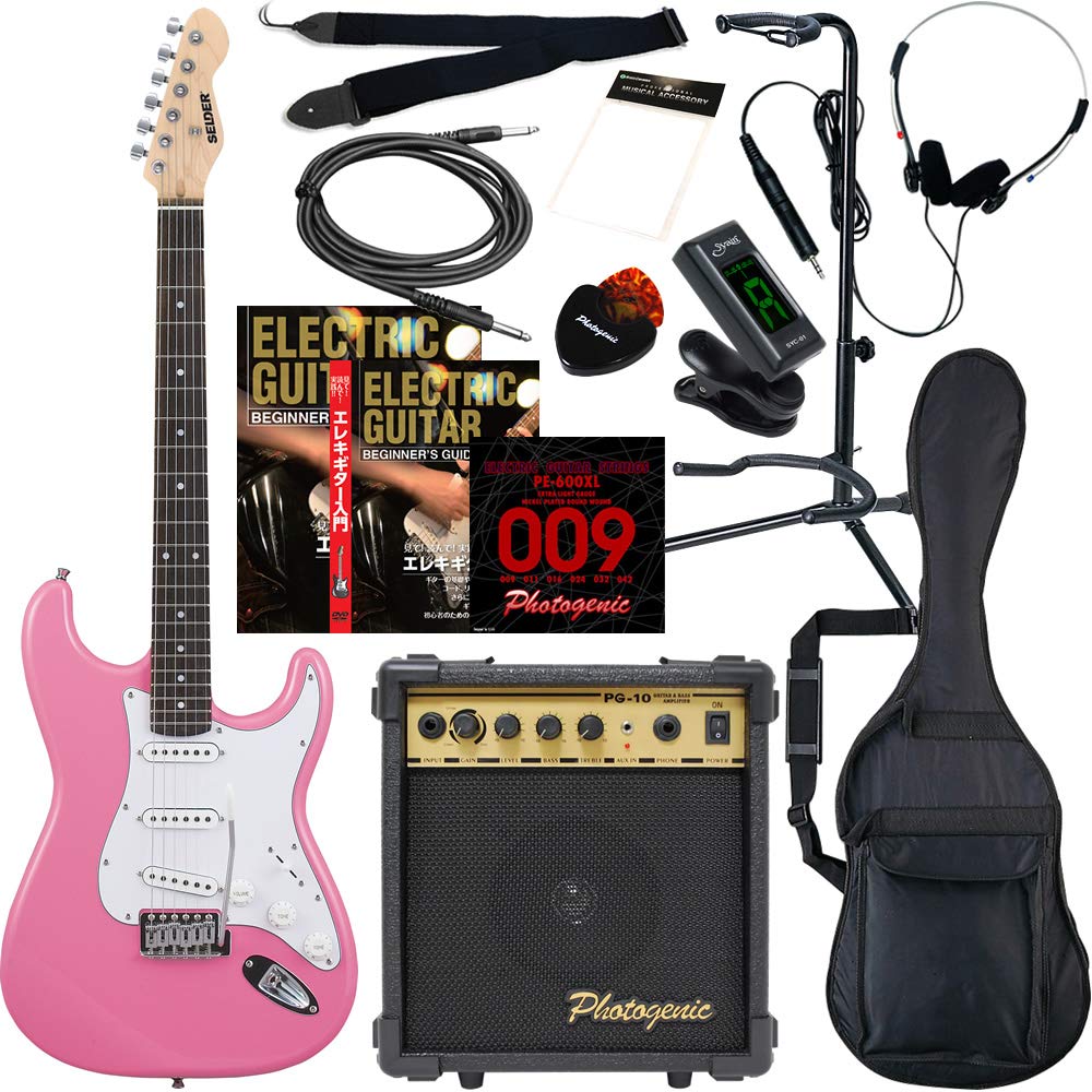 Selderストラトタイプエレキギター、パープルカラー美品！音出し確認