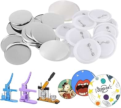 Amazon.co.jp: mlloaayo 200個缶バッヂ ボタンバッジ バッジ作成用品