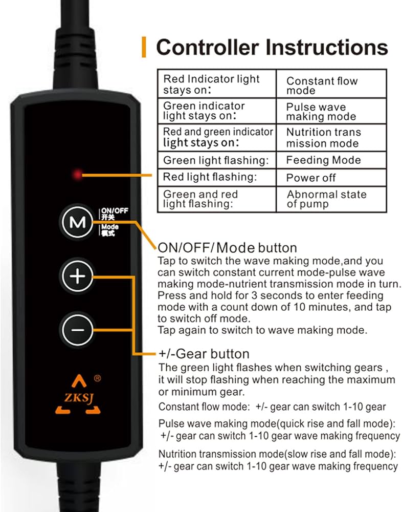 Amazon.co.jp: ZKSJ ミニ水槽用ウェーブメーカー 790GPH (3000L/H