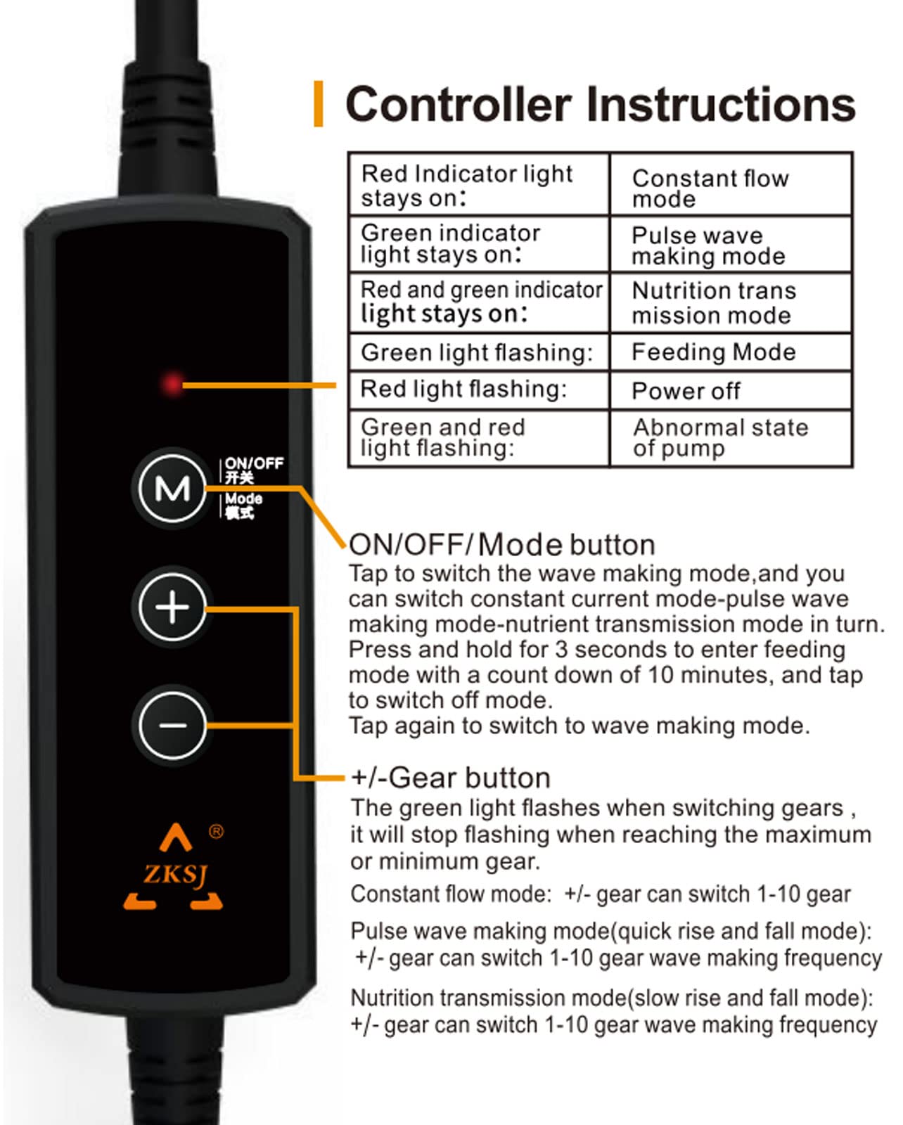 Amazon.co.jp: ZKSJ ミニ水族館ウェーブメーカー 530GPH (2000L/H