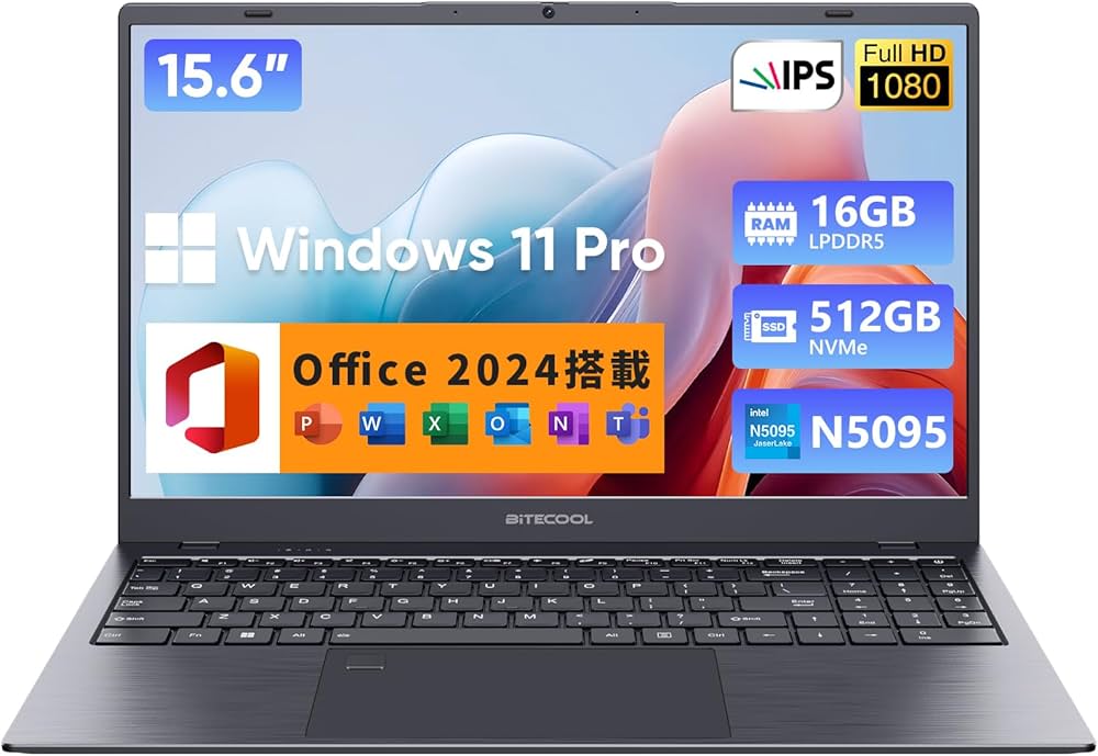 w105✨美品/超軽量 /Office付/事務作業に快適！✨すぐ使えるノートPC 5