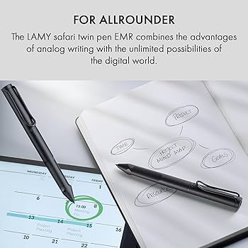 Amazon.com: LAMY Safari Twin Pen EMR All Black (POM tip) - 2-in-1