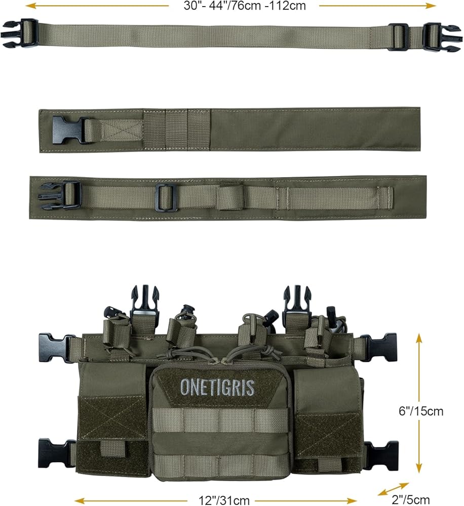 Amazon.co.jp: [ONETIGRIS] オリジナル チェストリグ 軽量 マルチカム