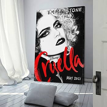 Amazon.co.jp: Cruellaキャラクターポスタークルエラ映画ポスターエマ