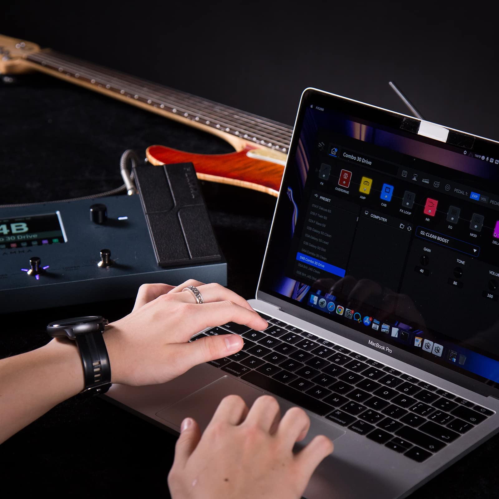 Amazon.co.jp: FLAMMA FX200 マルチ エフェクター ギター ペダル 5