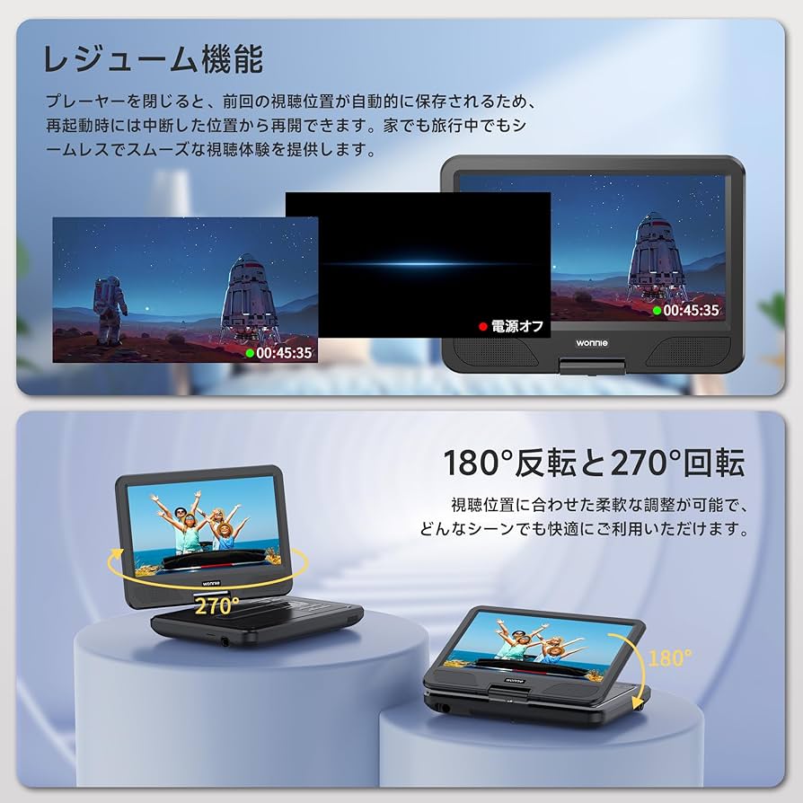 Amazon.co.jp: フルセグ dvdプレーヤー WONNIE ポータブル DVD