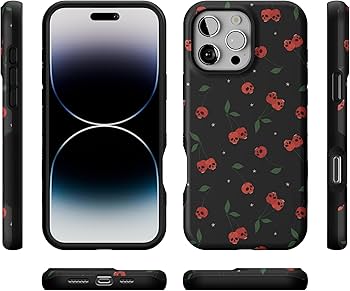 Amazon.com: Casely iPhone 16 Pro Max Case | Sweet Revenge | Cherry