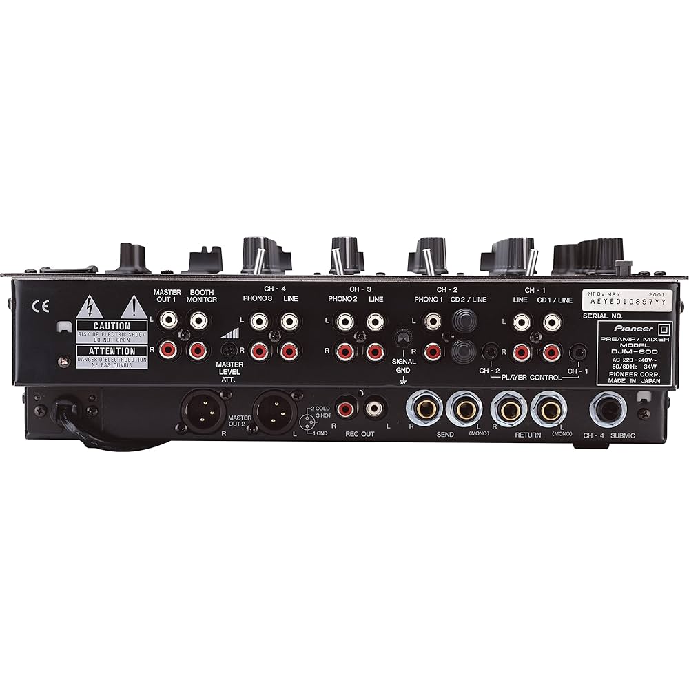 PIONEER DJM-600 DJミキサー Pioneer DJ DJM-600 (archived): 仕様と特長