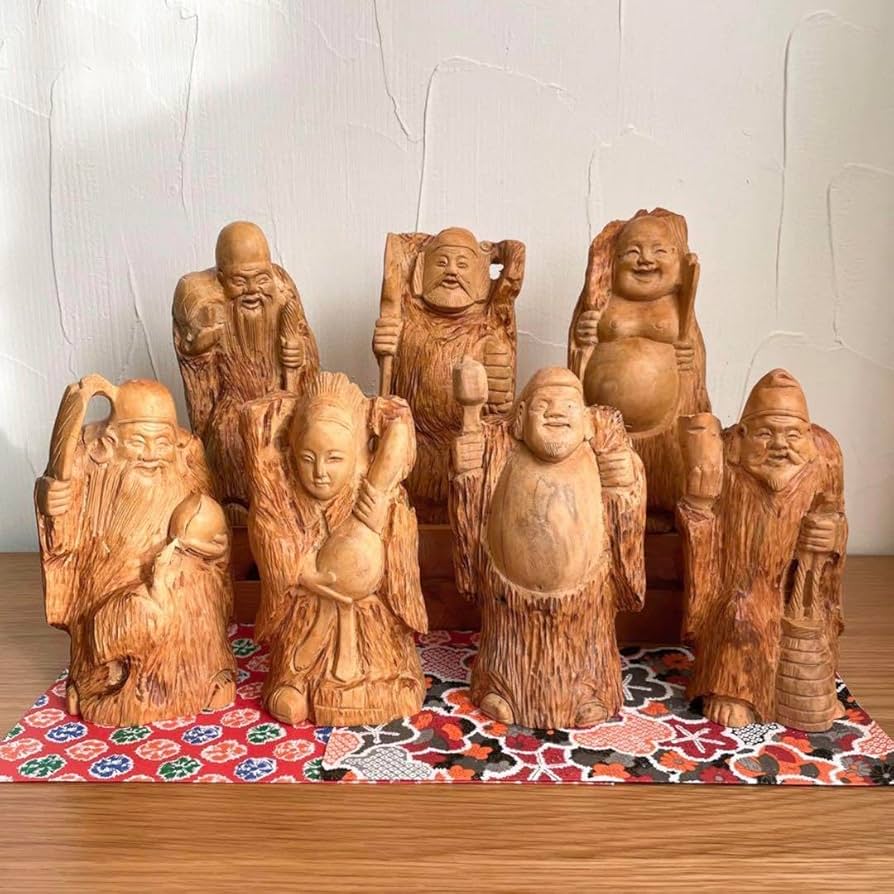 七福神 木彫り クリアランス T 東洋彫刻 恵比寿像 木彫り 木彫 縁起物