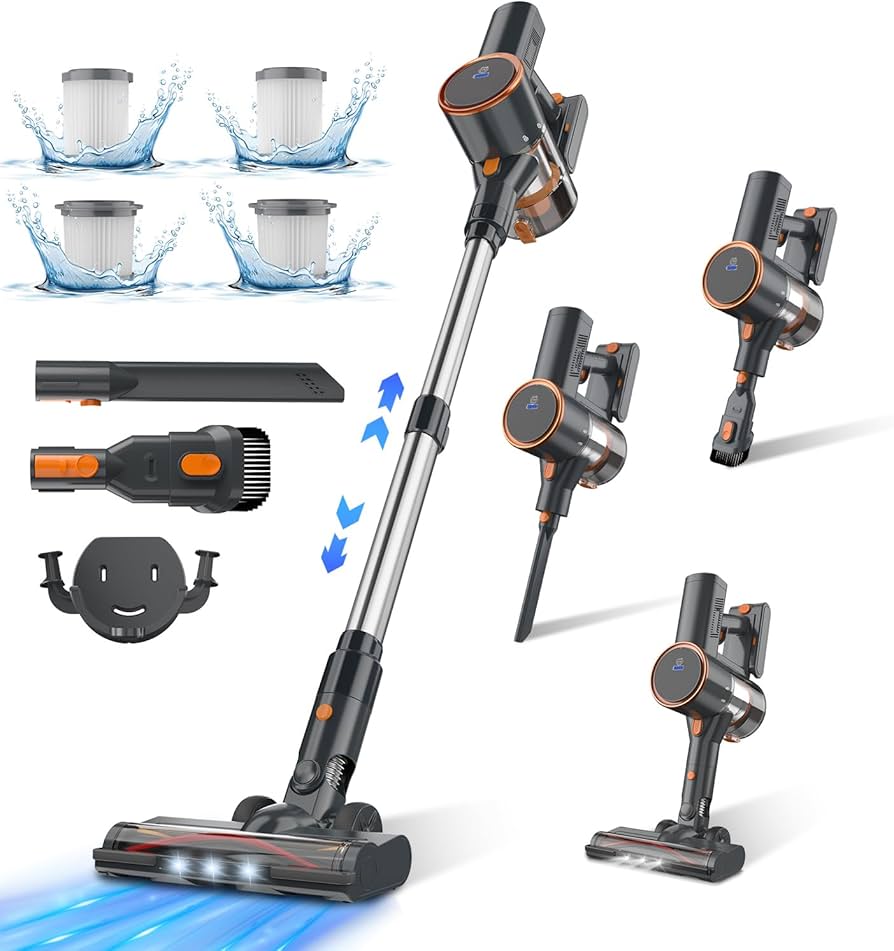 Amazon | 掃除機 コードレス【45000pa強力吸引・60分連続稼働】CEUKOZ