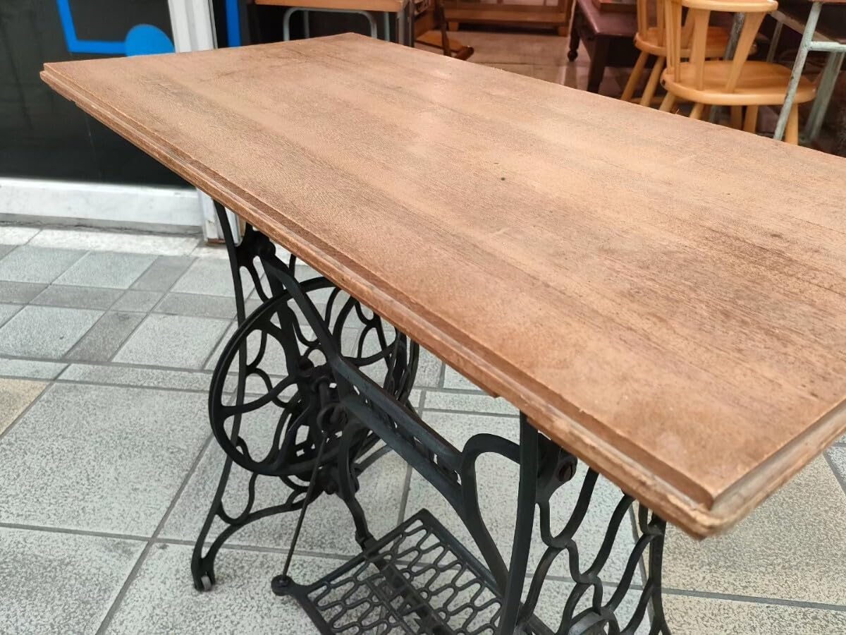 1161 黒ペンキのミシンテーブル デスク 古家具 レトロ リメイク ビンテージ