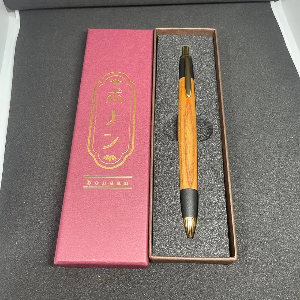 野原工芸似ボナンペン欅真鍮シャーペン 革軸シャーペン 用こぶた工房