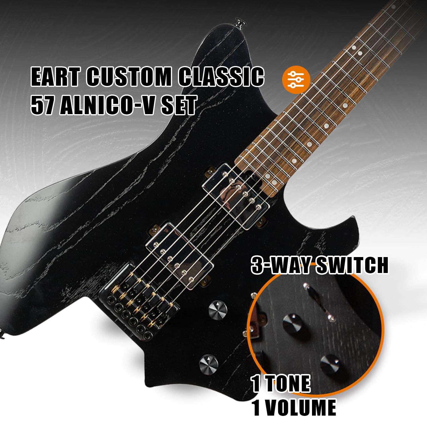 Amazon | EARTエレクトリックギターヘッドレスフィックスブリッジ6弦