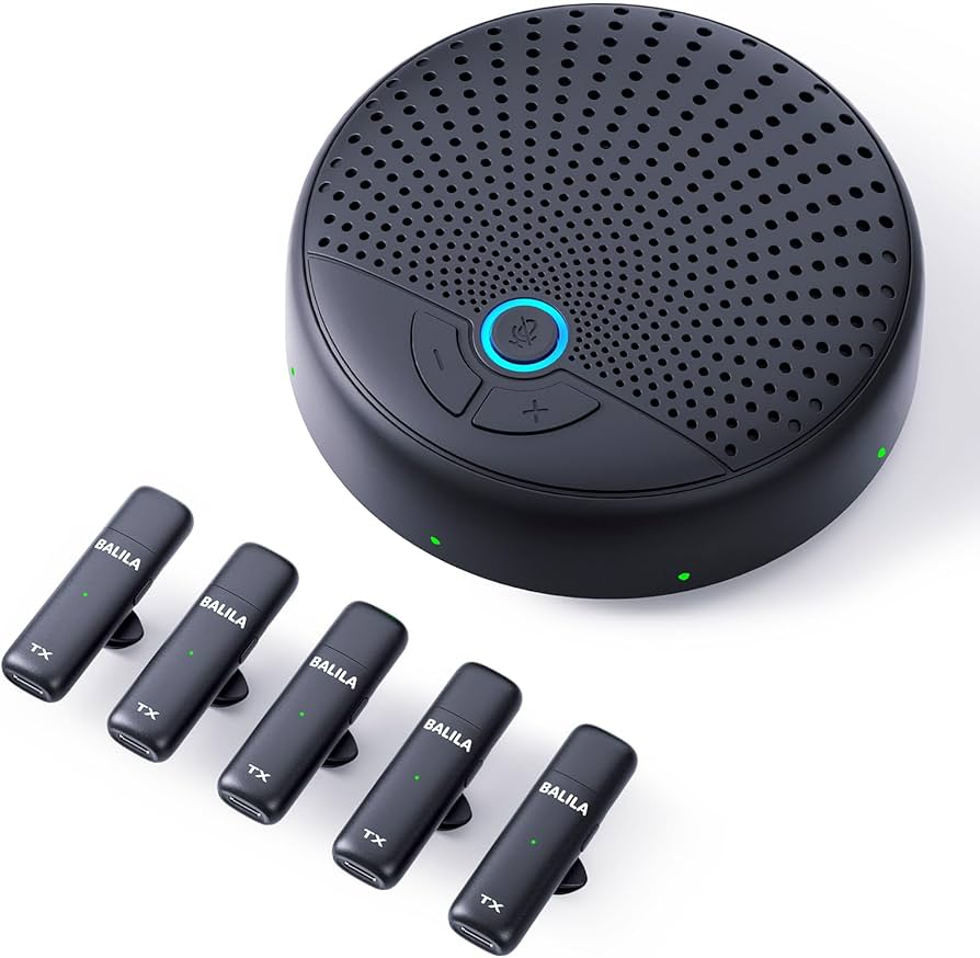 Amazon | BALILA会議用マイクスピーカー 5つのクリップマイクを備えた